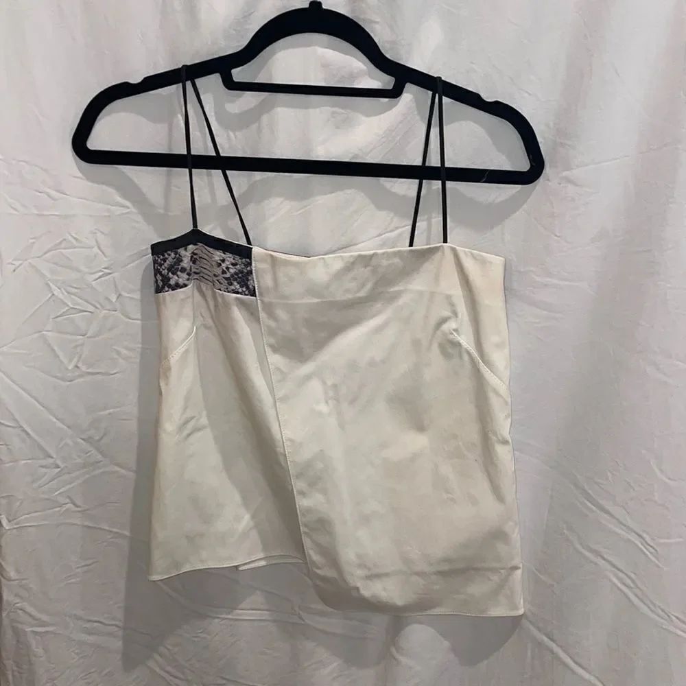 Helmut Lang Top white and snake skin tank size P
